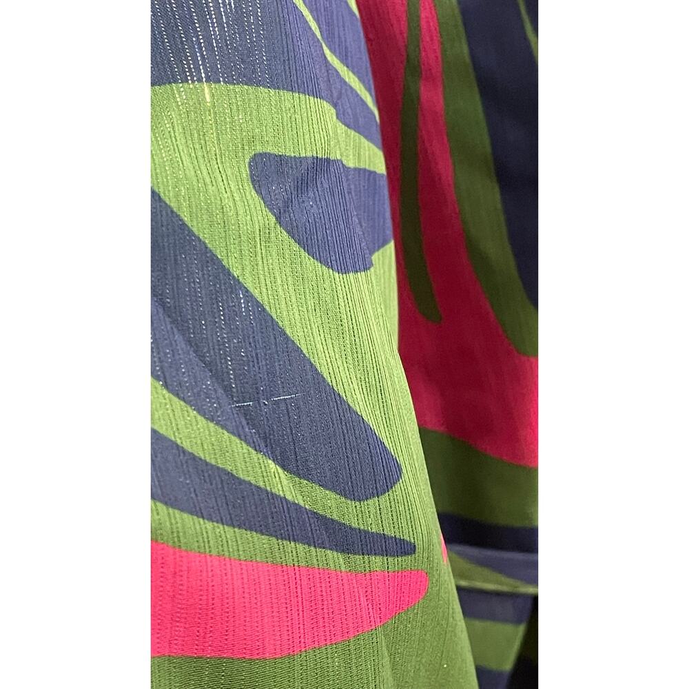 Alden Adair Adele Dress L Ribbon Green Pink Mini NWT - Picture 14 of 16